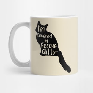 Rescue Cat Covered in Glitter Fur Hair Mug